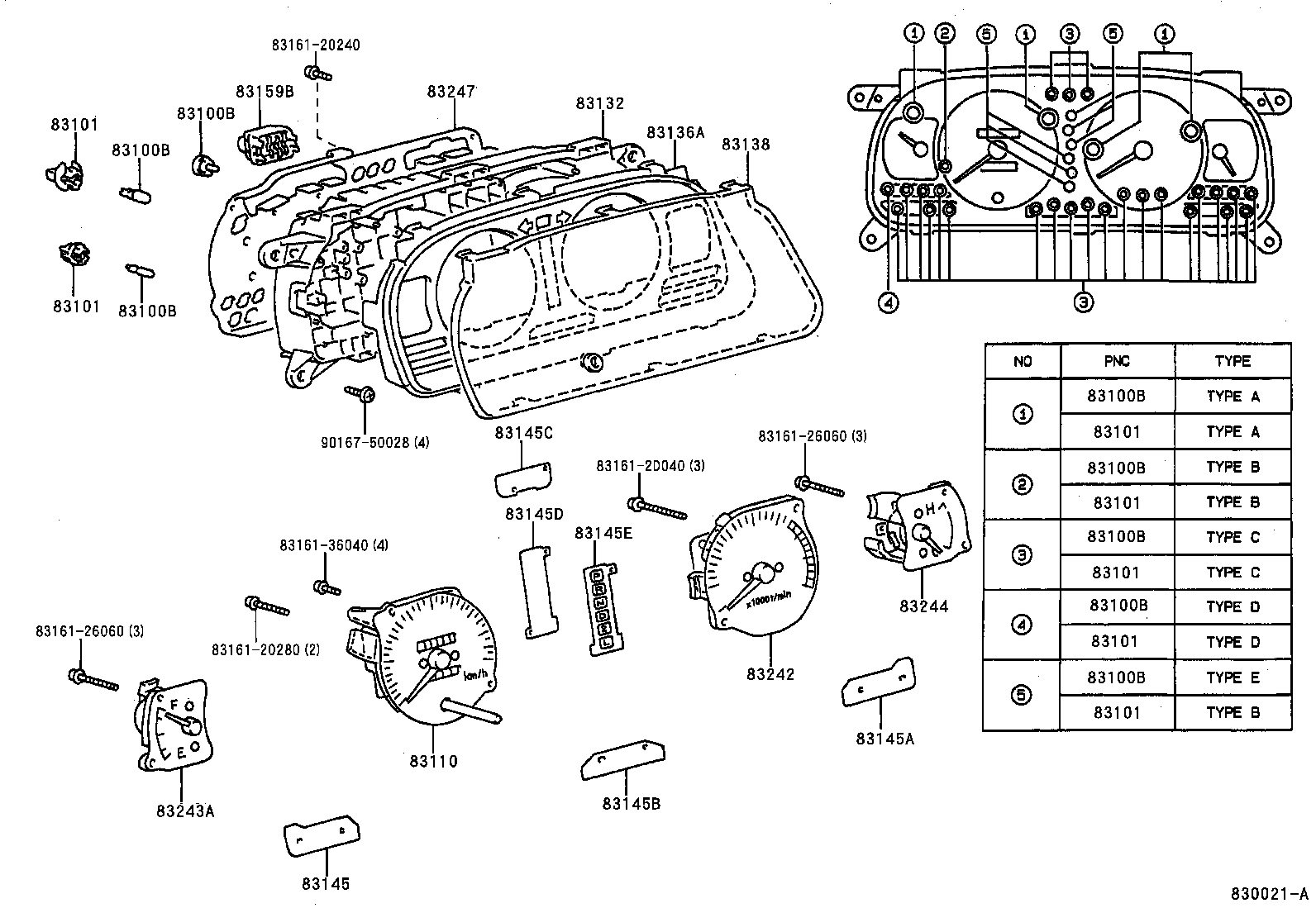 83841-6A720 CASE, COMBINATION METER product image