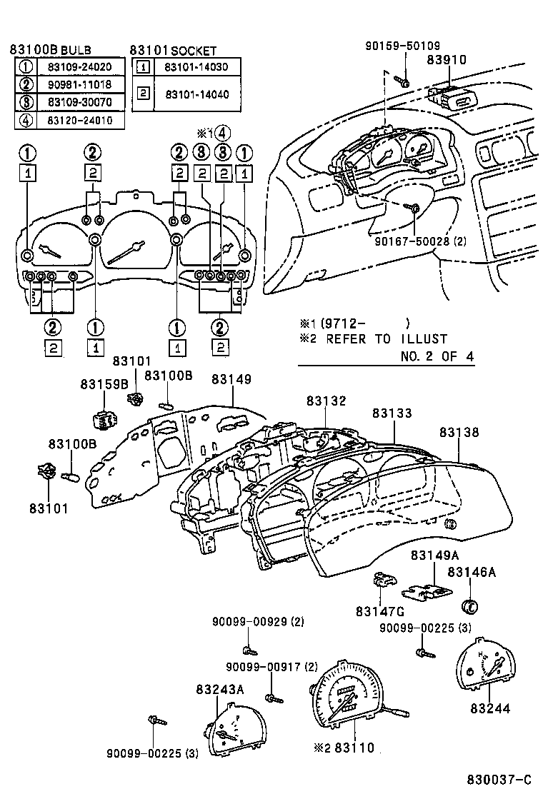 Toyota 83159-22170 RELAY ASSY, METER
