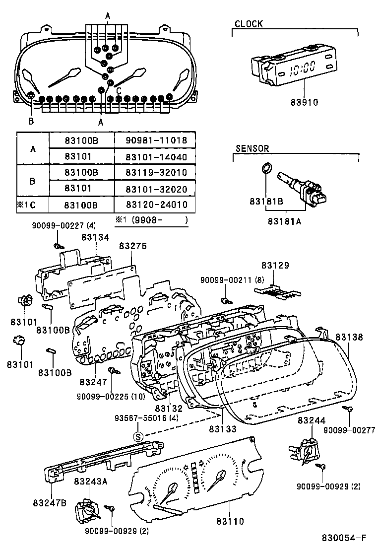 83841-33150 CASE, COMBINATION METER product image