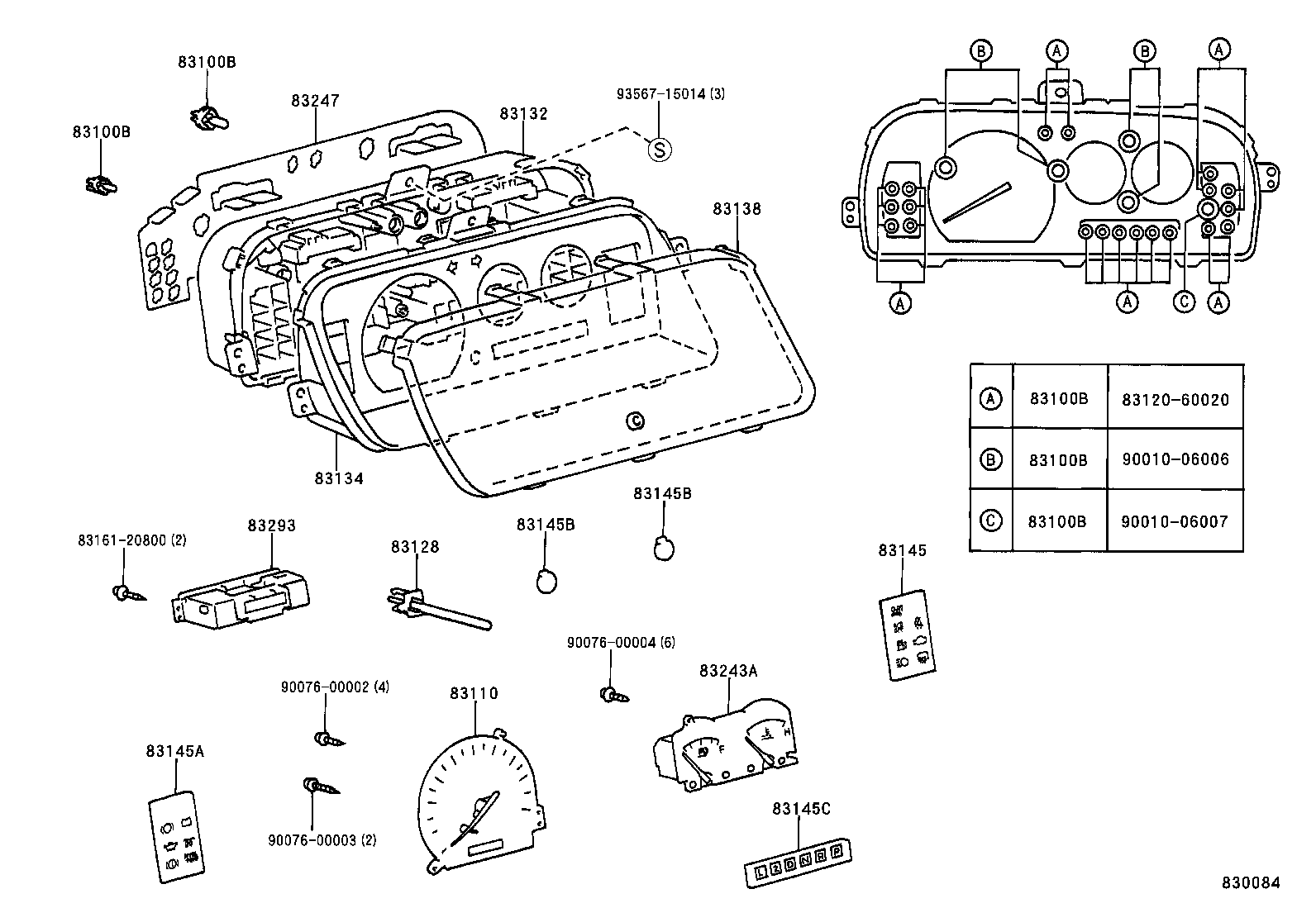 83841-28630 CASE, COMBINATION METER product image