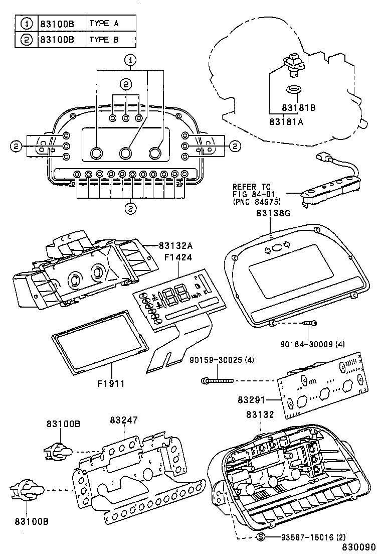 F1423-13010 CASE, COMBINATION METER product image