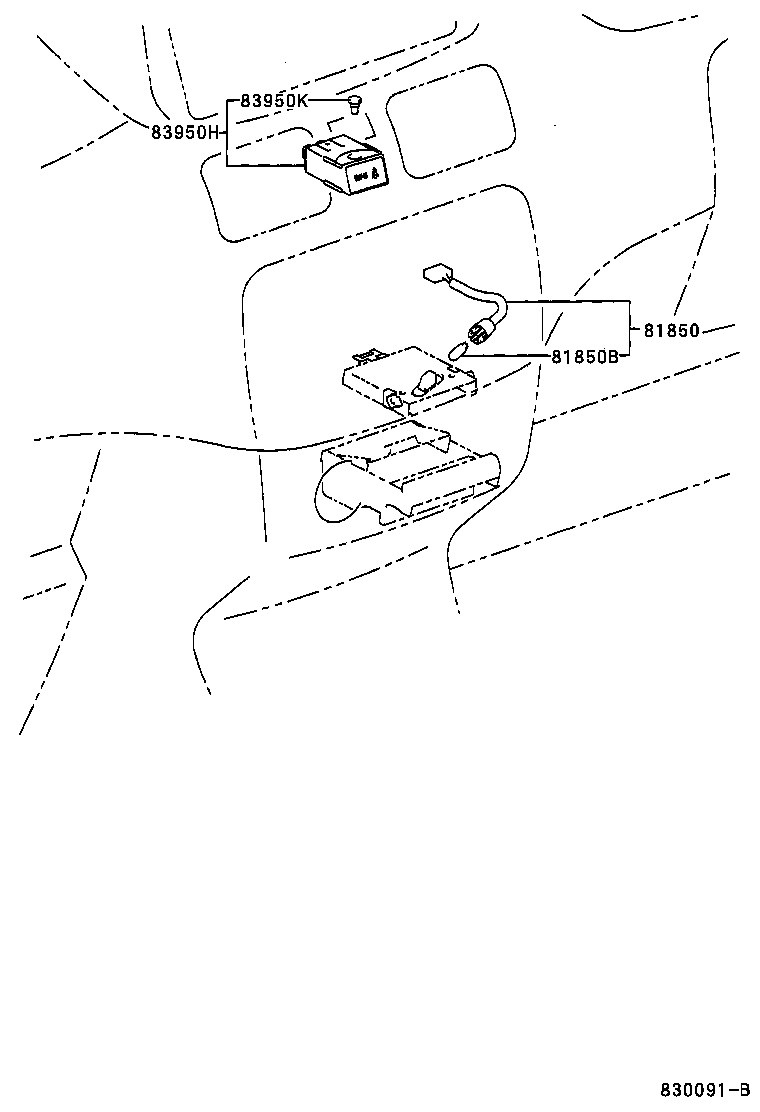 83950-13010 LAMP ASSY, PASSENGER SEAT BELT WARNING product image