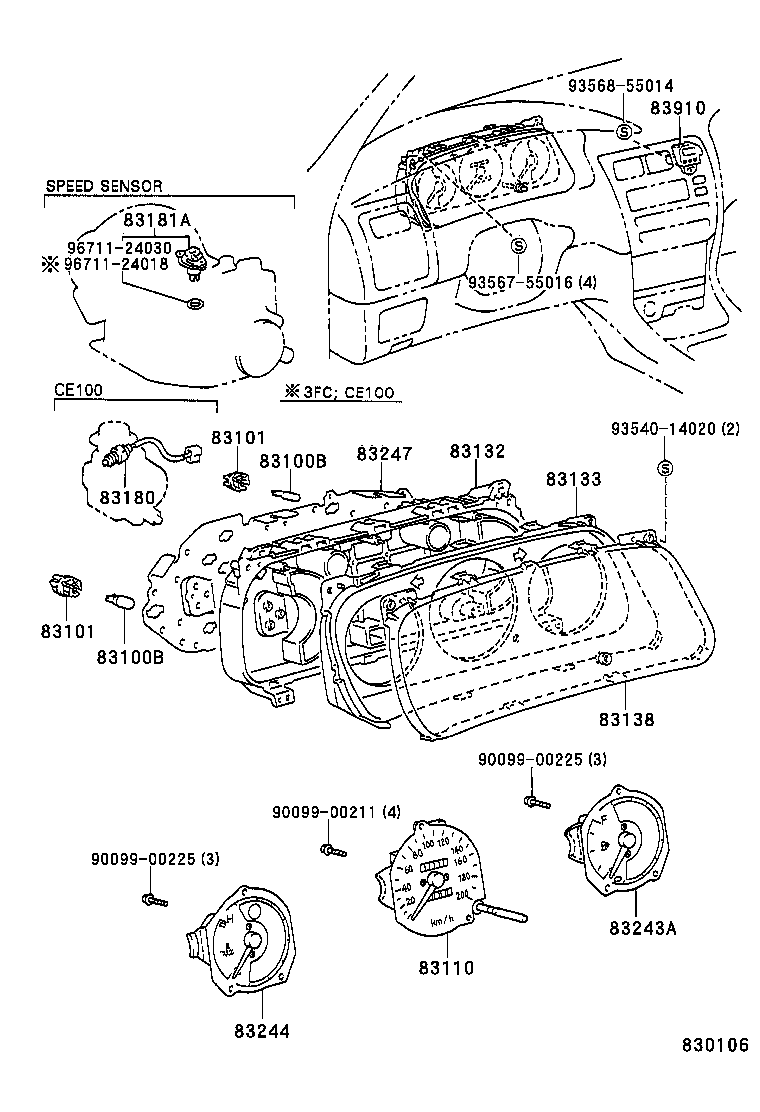 83134-1E040 COVER, COMBINATION METER, NO.1 product image