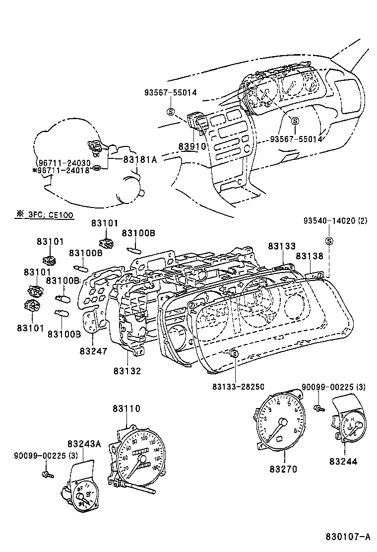 83134-1E040 COVER, COMBINATION METER, NO.1 product image