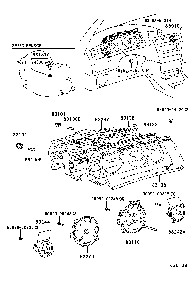 83134-1E040 COVER, COMBINATION METER, NO.1 product image