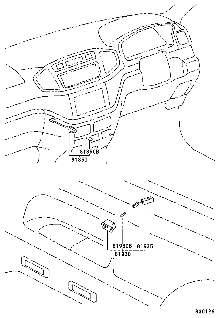 81935-26010 SOCKET AND WIRE, HEATER CONTROL INDICATOR LAMP product image