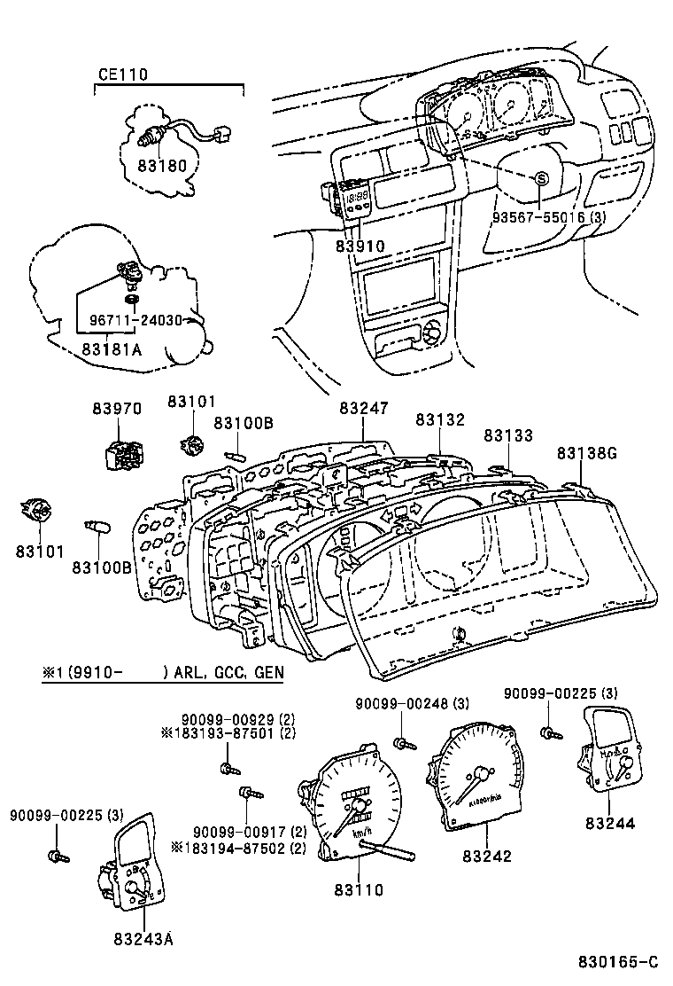 83220-12331 SPEEDOMETER ASSY product image