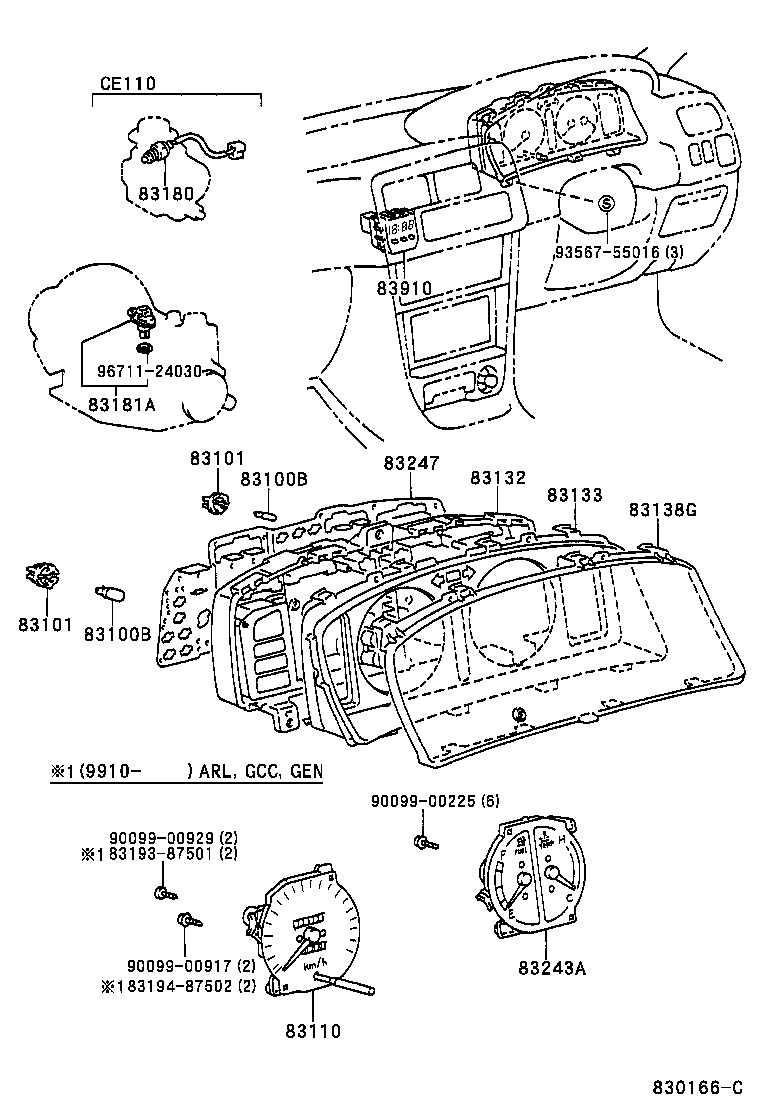 83220-12331 SPEEDOMETER ASSY product image