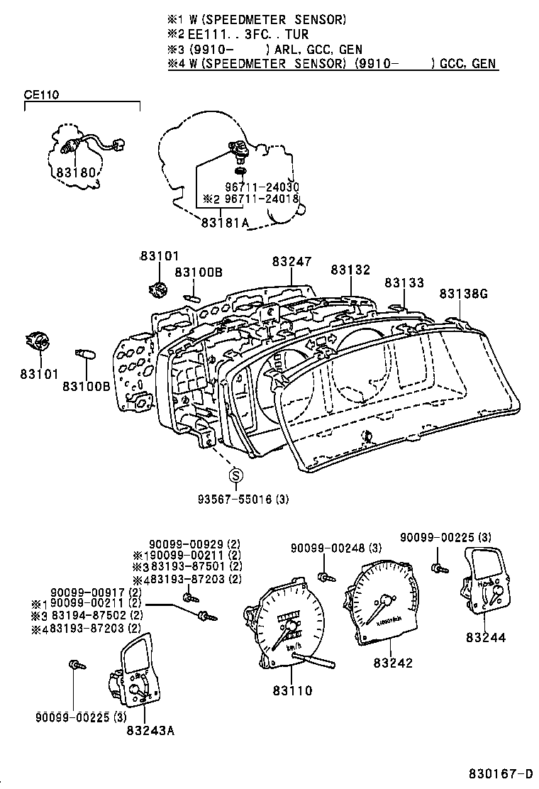 83220-12331 SPEEDOMETER ASSY product image