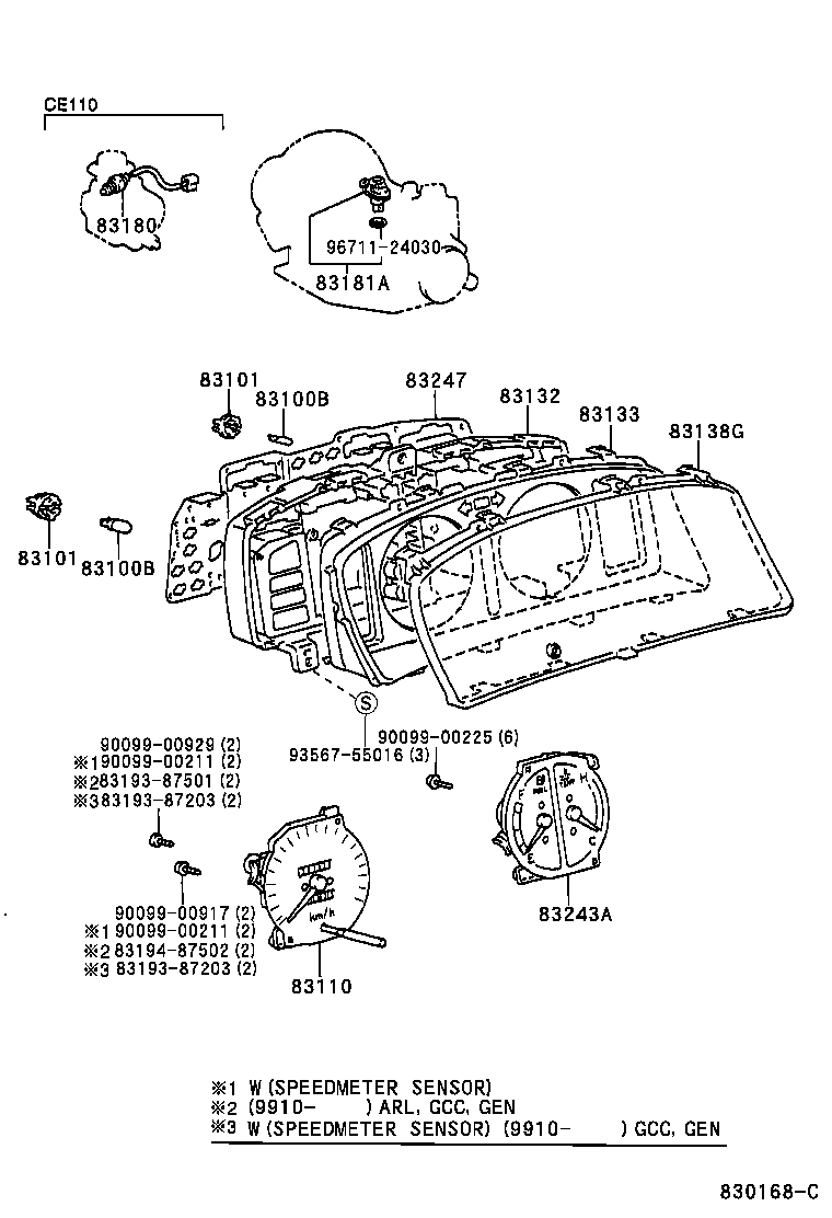 83220-12331 SPEEDOMETER ASSY product image