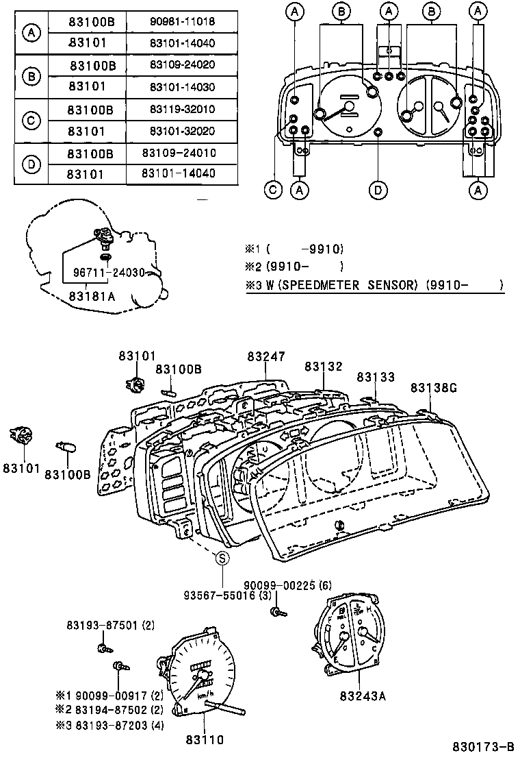 83220-12640 SPEEDOMETER ASSY product image