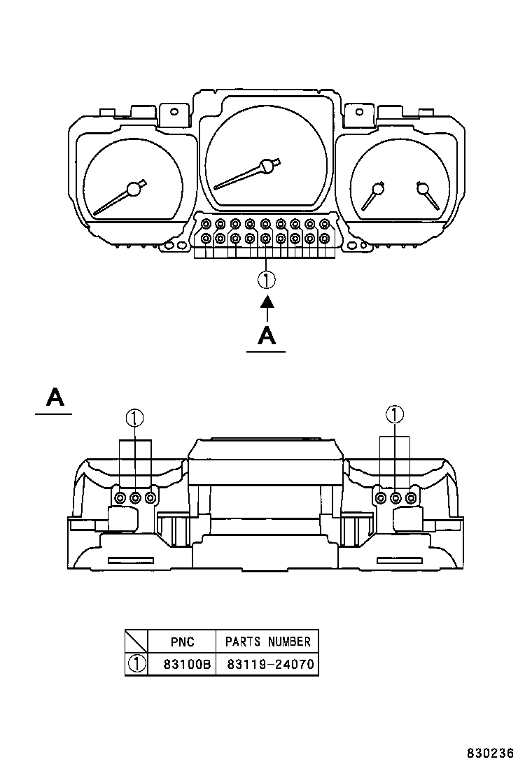83275-30680 PLATE,COMPUTER METER CIRCUIT NO.1 product image