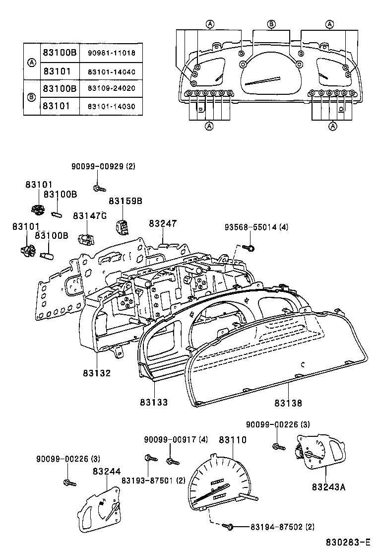 83841-35490 CASE, COMBINATION METER product image