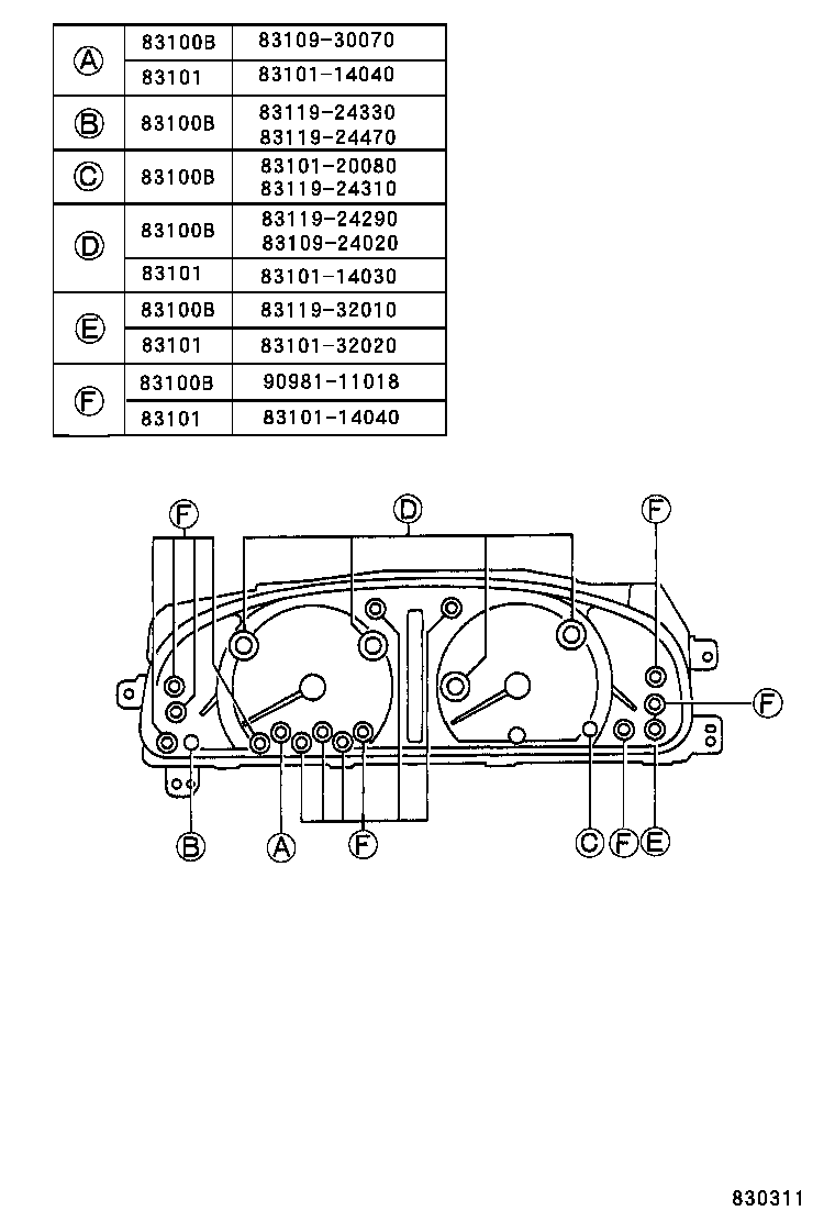 83247-33430 PLATE, METER CIRCUIT product image