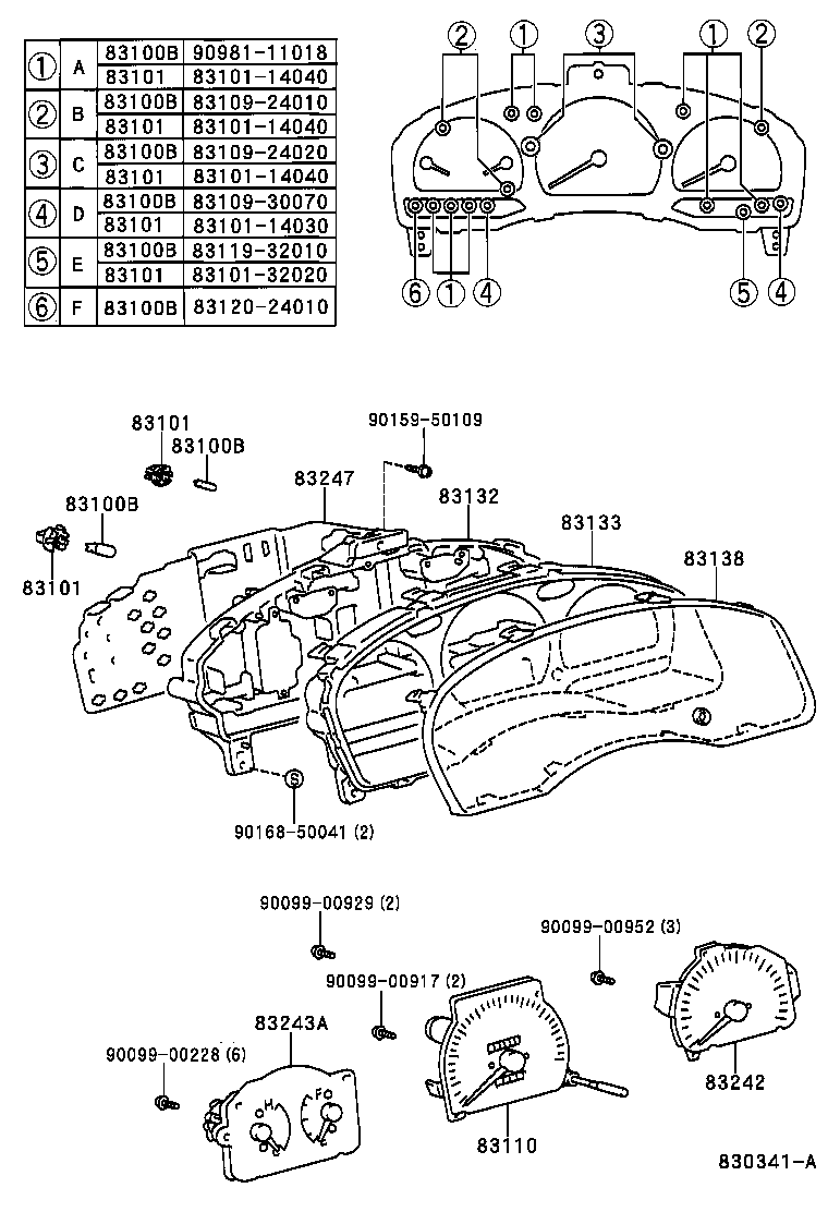 83841-10490 CASE, COMBINATION METER product image