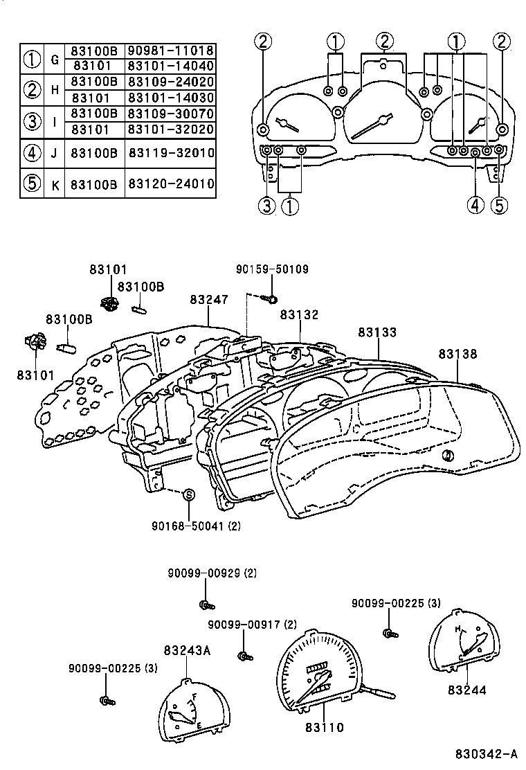 83841-10490 CASE, COMBINATION METER product image