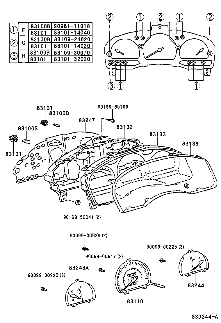 83841-10190 CASE, COMBINATION METER product image