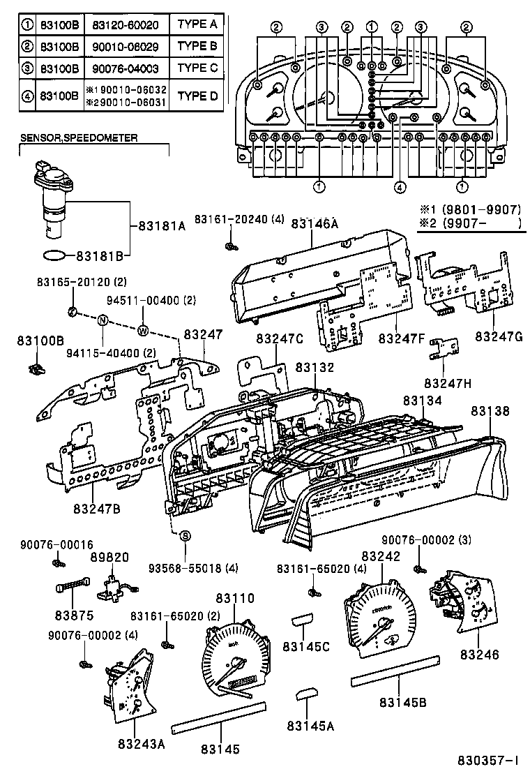 83220-60520 SPEEDOMETER ASSY product image