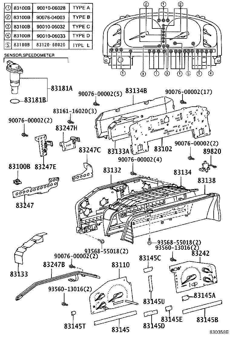 83220-60600 SPEEDOMETER ASSY product image
