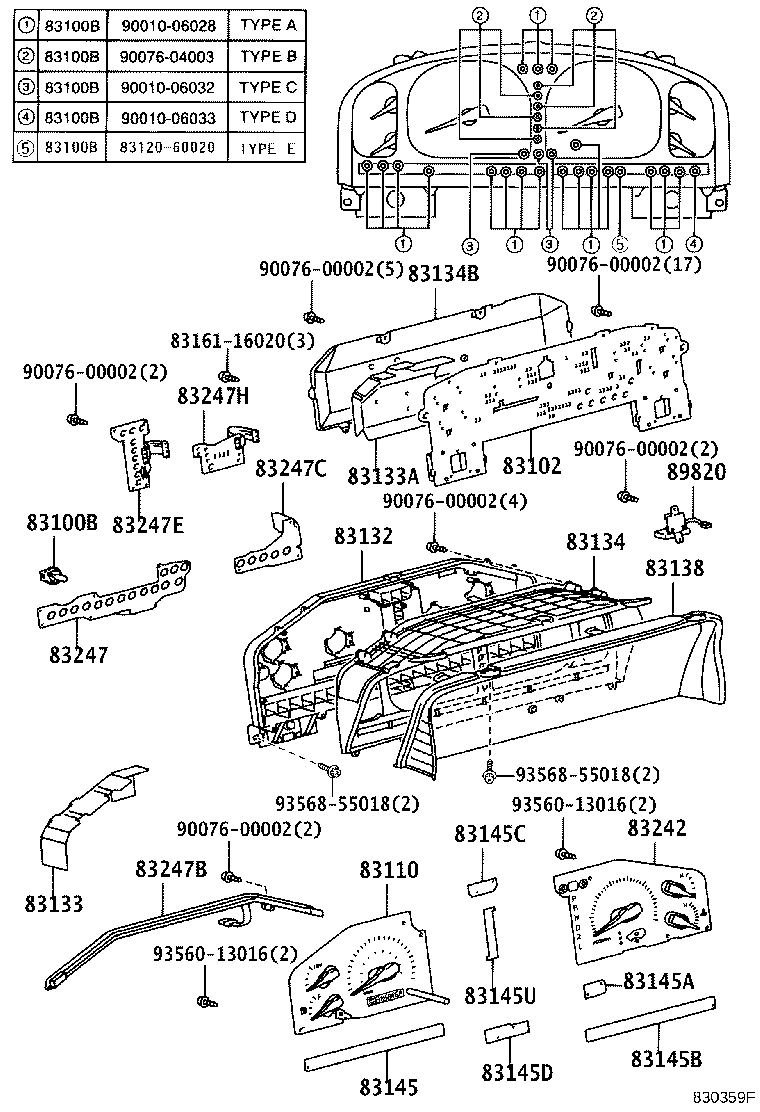Toyota 90010-06033 BULB, COMBINATION METER, NO.1