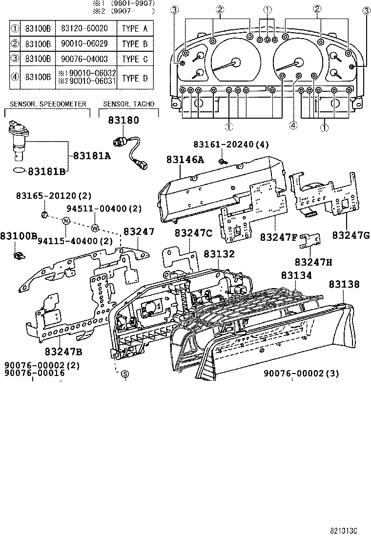 83220-60490 SPEEDOMETER ASSY product image