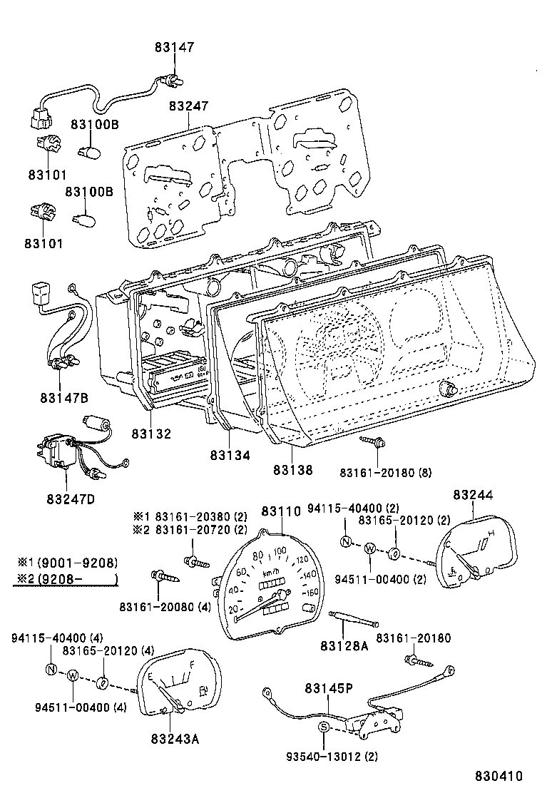 83132-60580 CASE, COMBINATION METER product image