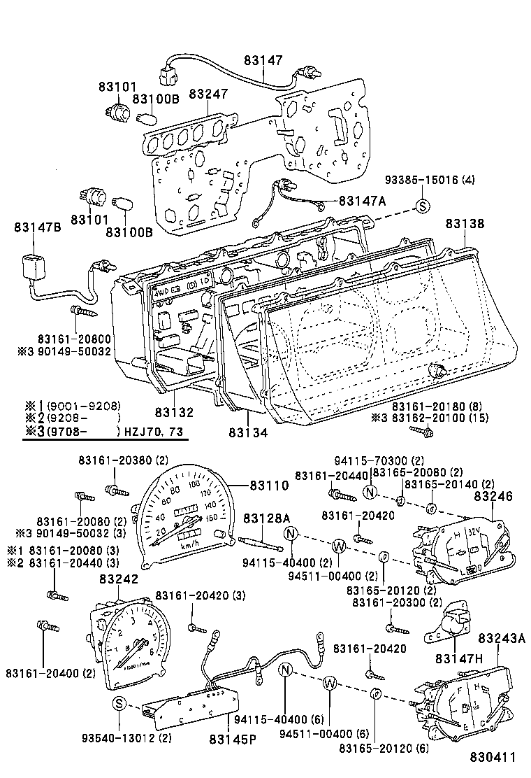 83132-60580 CASE, COMBINATION METER product image