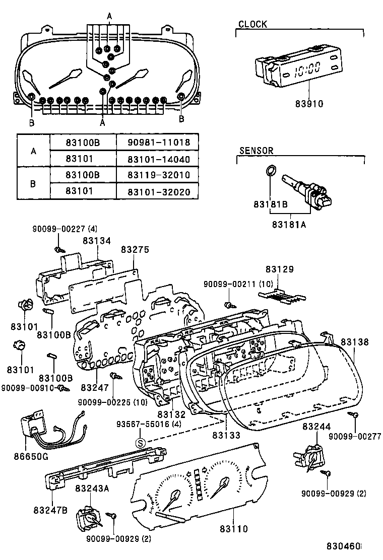 83841-33150 CASE, COMBINATION METER product image