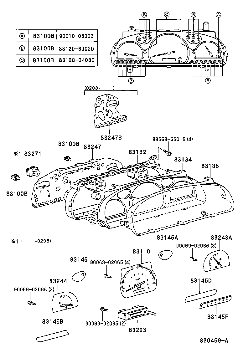 Toyota 83120-04080 BULB, COMBINATION METER, NO.1