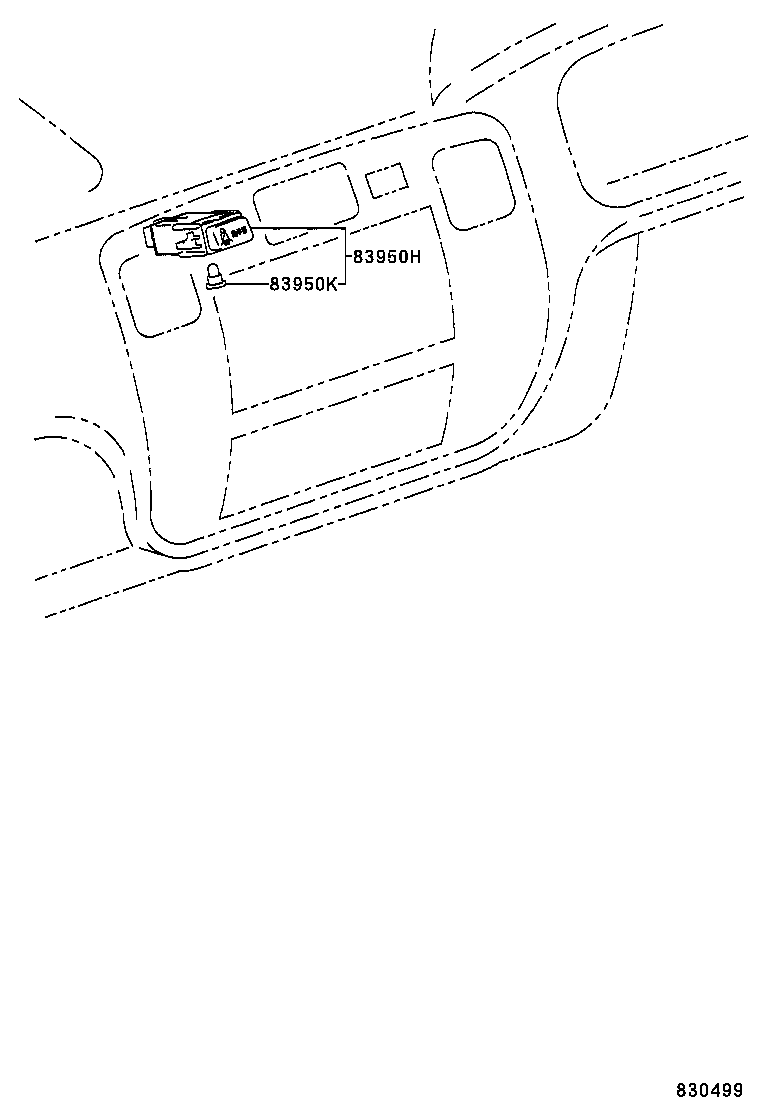 83950-27010 LAMP ASSY, PASSENGER SEAT BELT WARNING product image