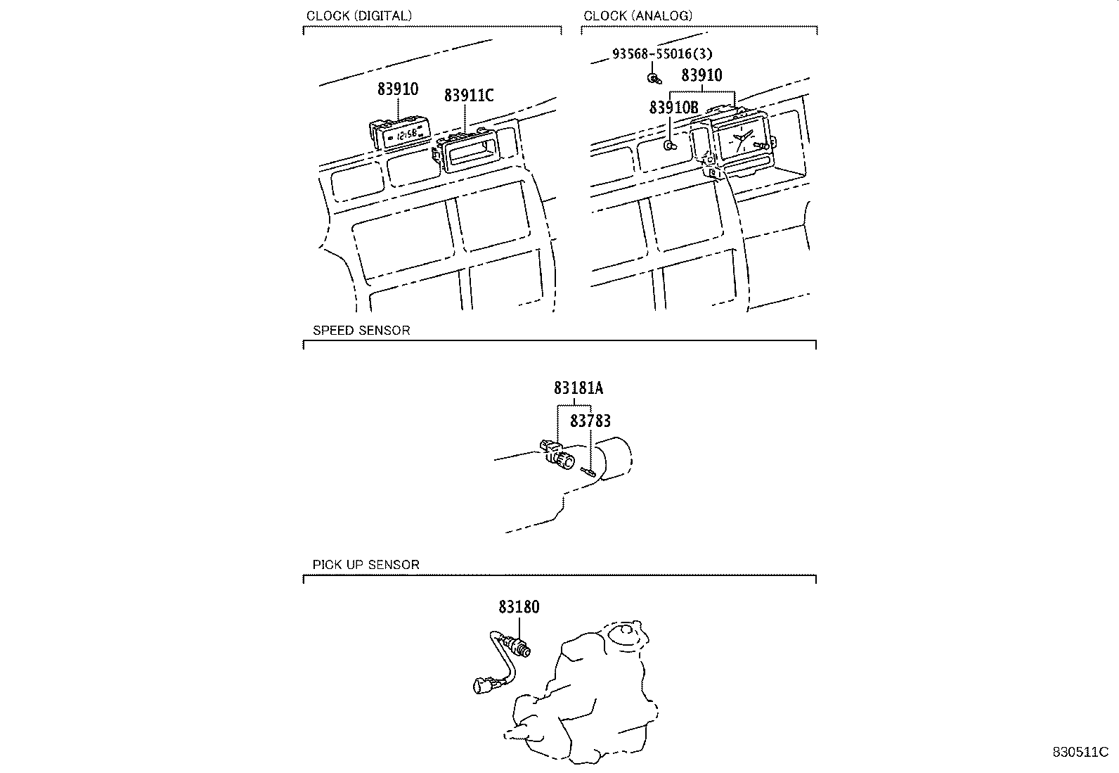 83841-43750 CASE, COMBINATION METER product image
