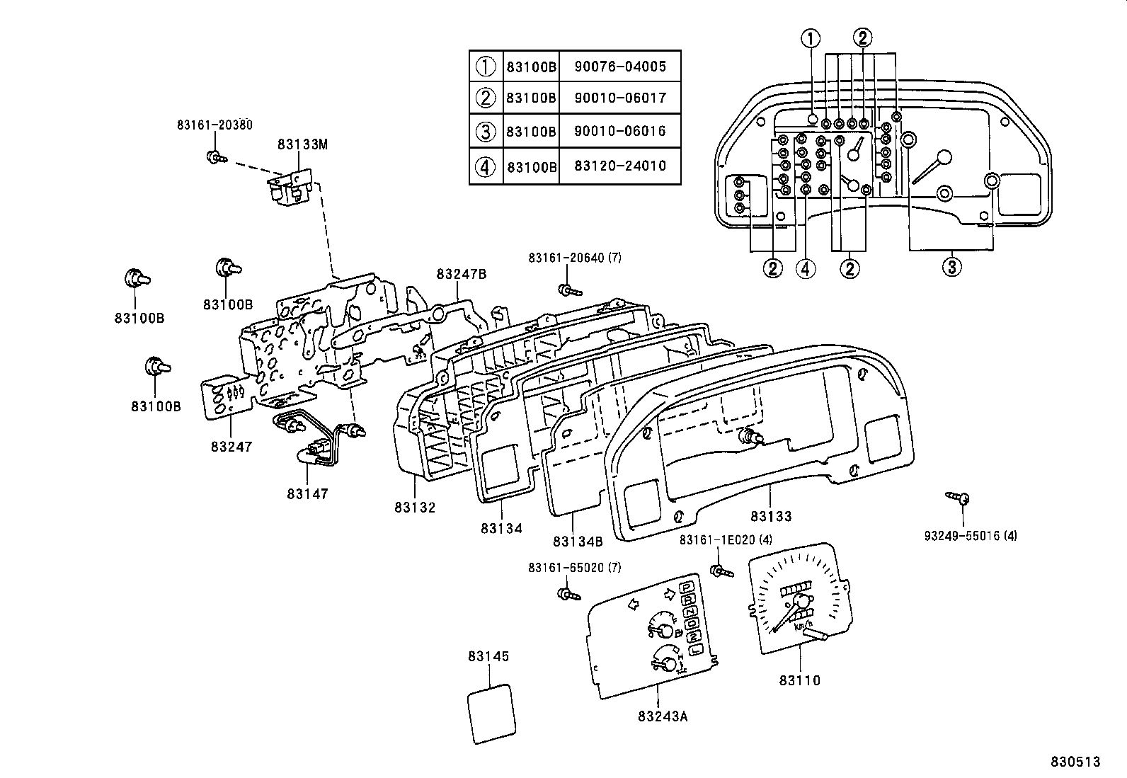 83147-65020 SOCKET SUB-ASSY, COMBINATION METER BULB product image