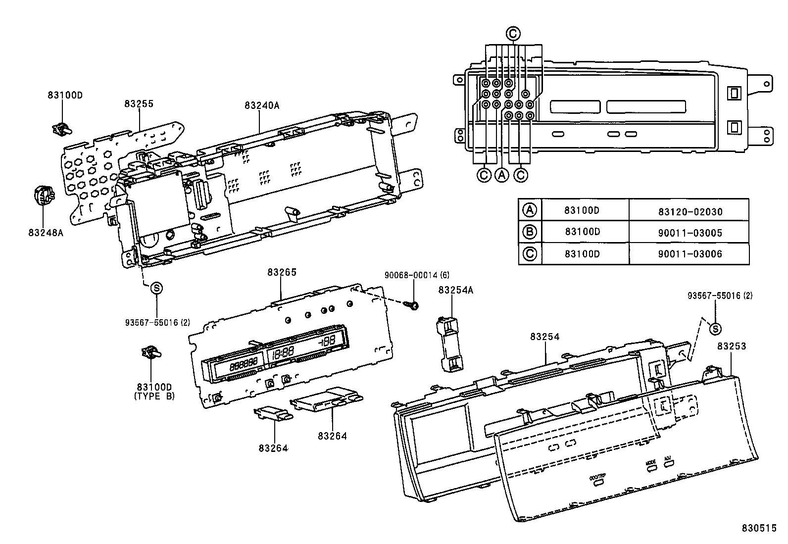 83290-07210 METER ASSY, ACCESSORY product image