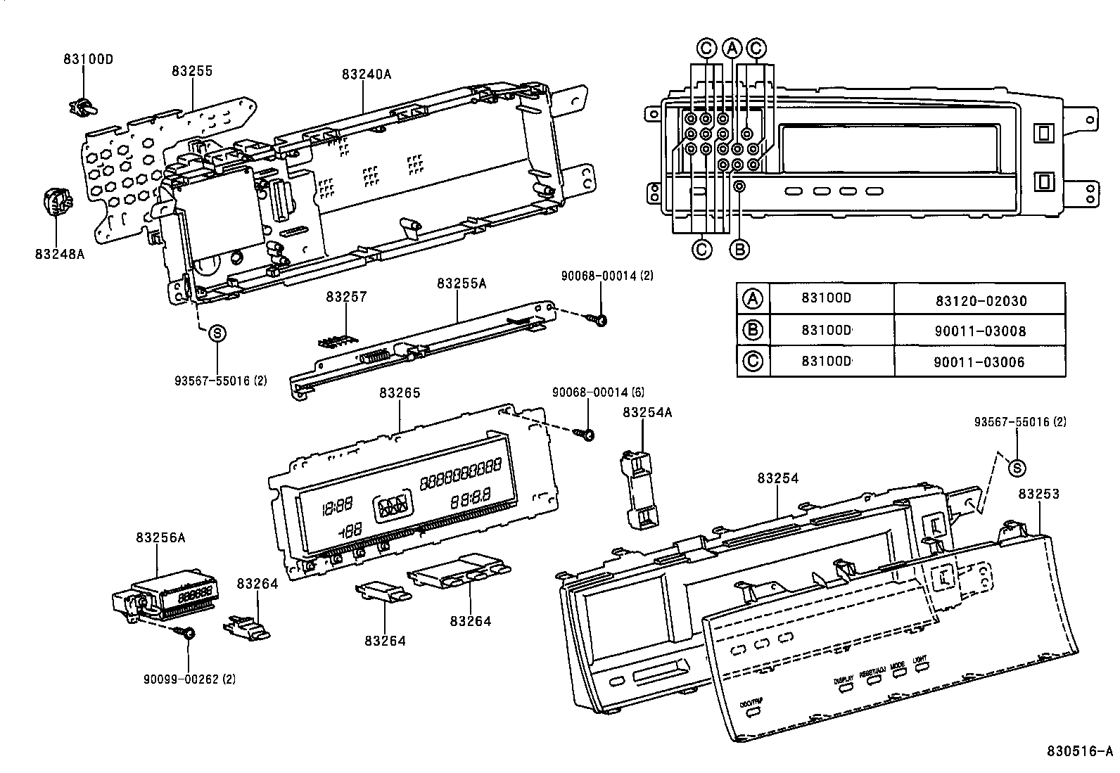 83290-07210 METER ASSY, ACCESSORY product image