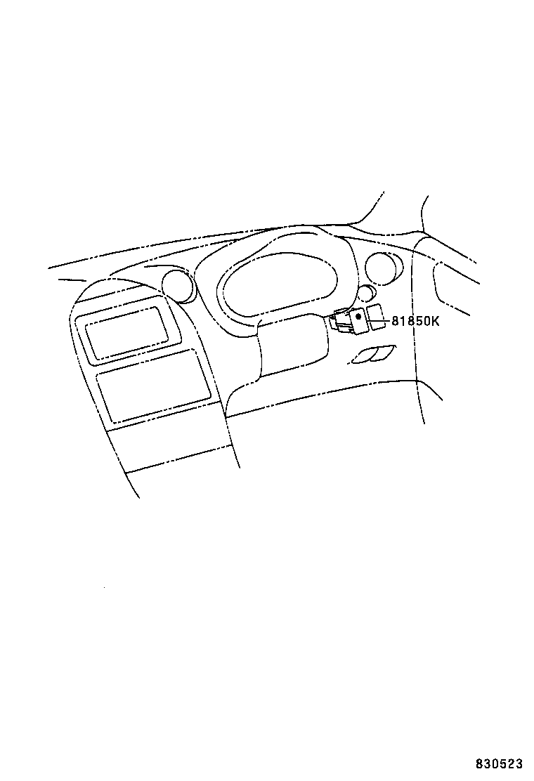 81850-33020 LAMP ASSY, SECURITY INDICATOR product image