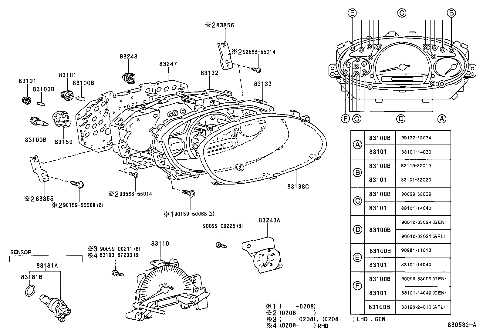 83291-52610 COMPUTER, COMBINATION METER product image