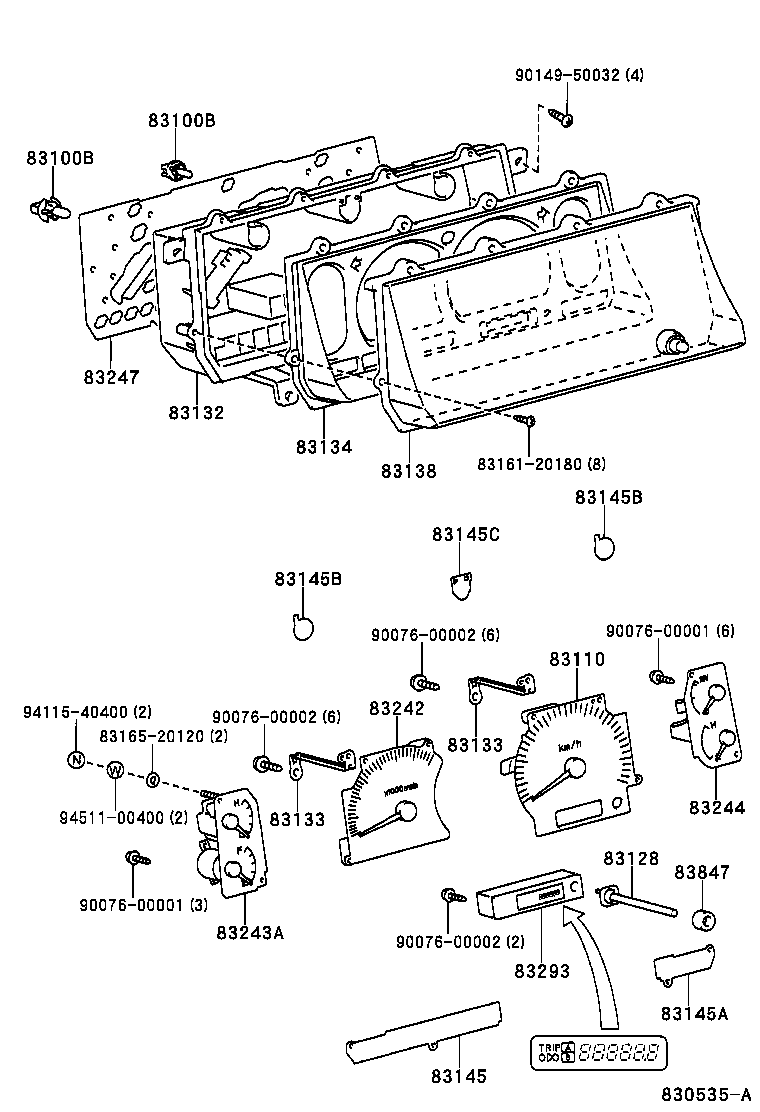 83132-60580 CASE, COMBINATION METER product image