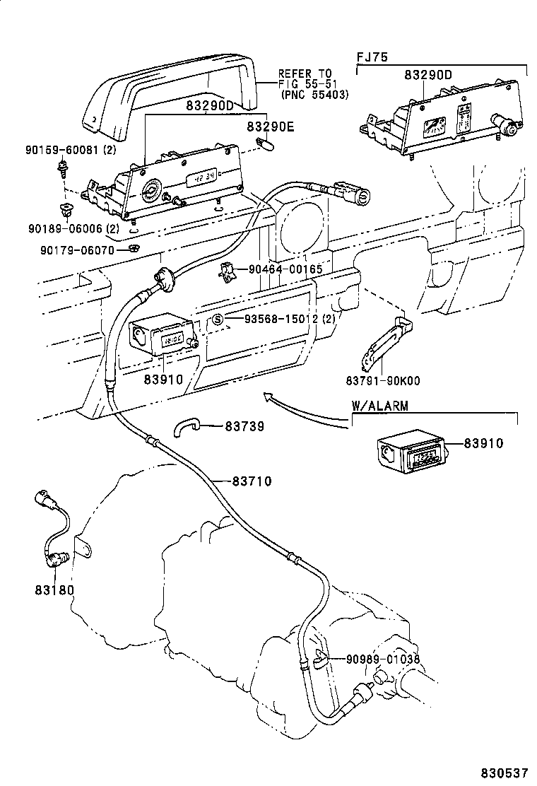 83132-60360 CASE, COMBINATION METER product image
