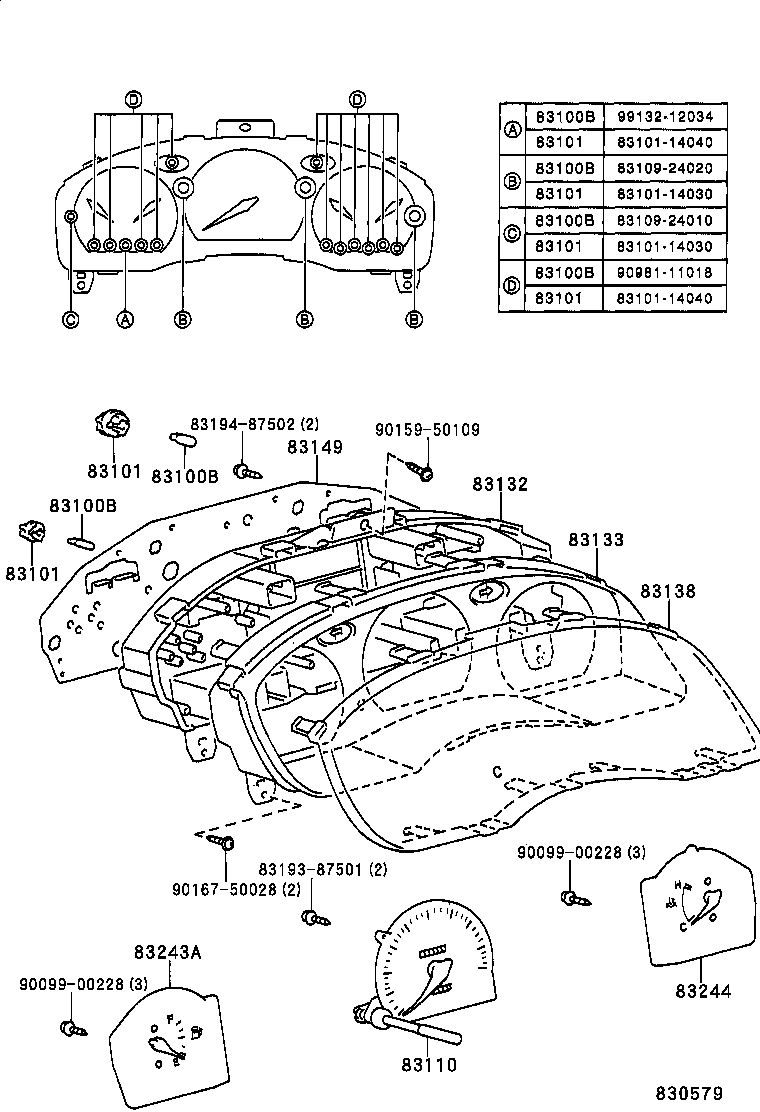 83852-0A010 GLASS, SPEEDOMETER product image