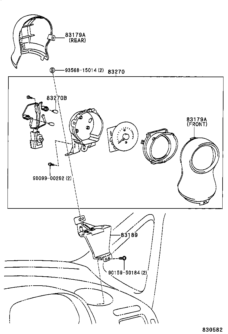 F1423-13010 CASE, COMBINATION METER product image