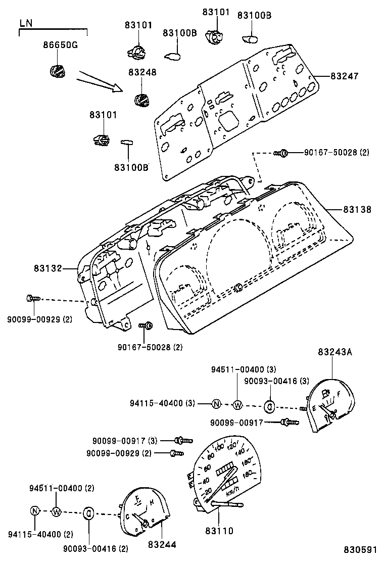 83110-89340 SPEEDOMETER ASSY product image