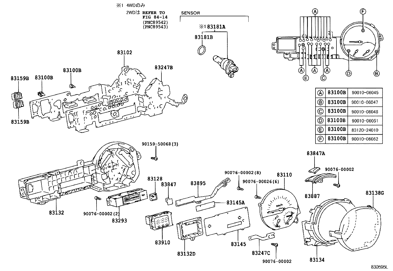 90010-06047 BULB, COMBINATION METER, NO.1 product image