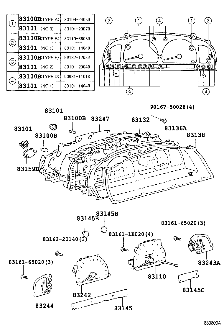Toyota 90076-04003 BULB, COMBINATION METER, NO.1