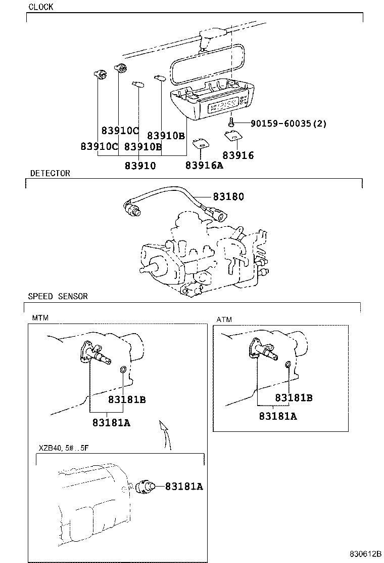 83181-36020 SENSOR, SPEEDOMETER product image