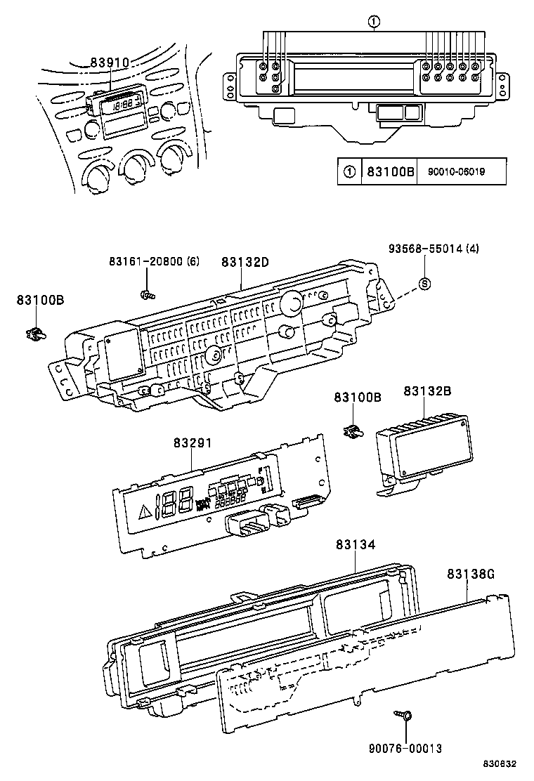 83291-47050 COMPUTER, COMBINATION METER product image