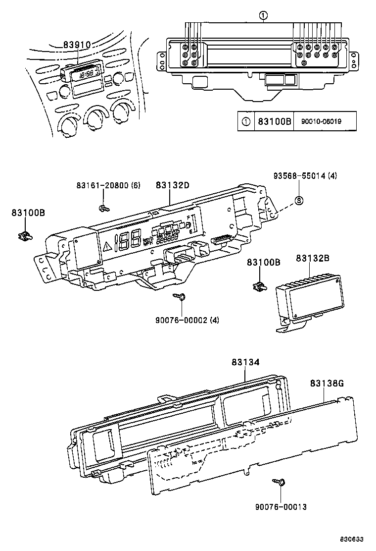 83801-47041 CASE, COMBINATION METER, NO.2 product image