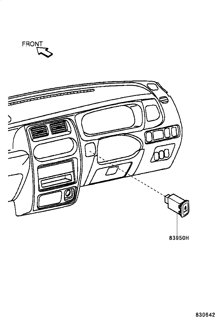 83950-97401 LAMP ASSY, PASSENGER SEAT BELT WARNING product image