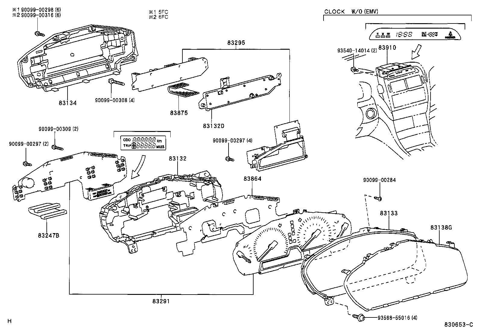 Toyota 83801-50280 COMPUTER, COMBINATION METER