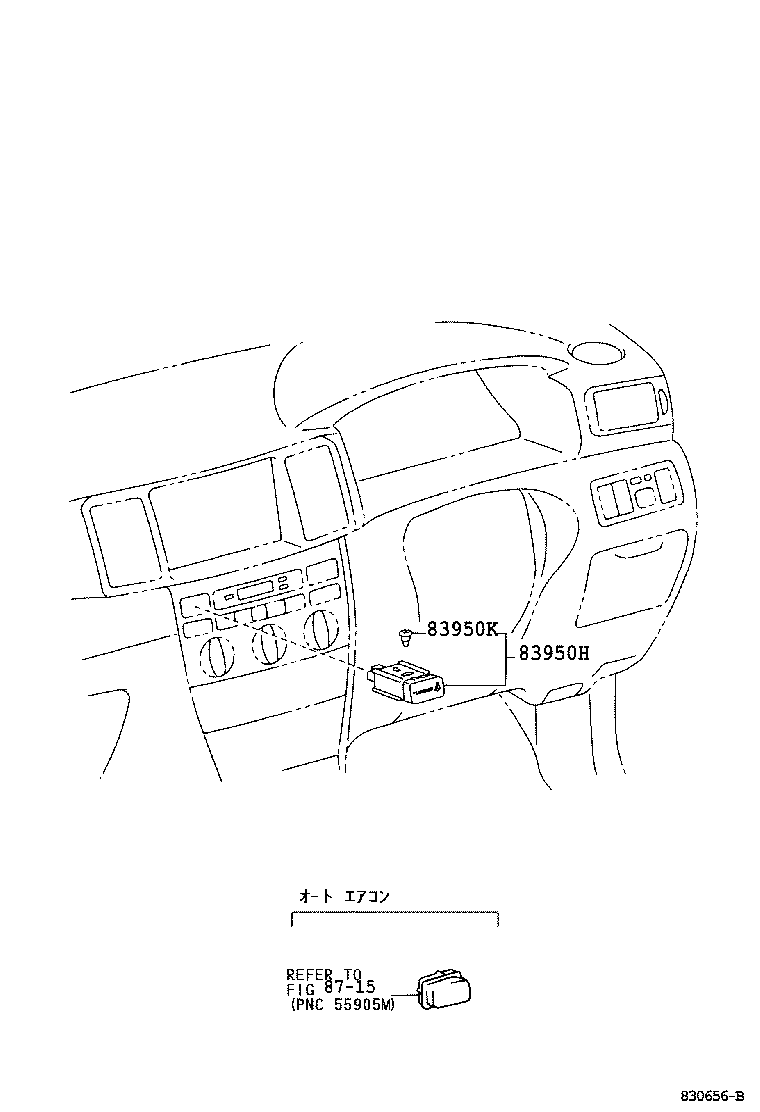 83950-12130 LAMP ASSY, PASSENGER SEAT BELT WARNING product image