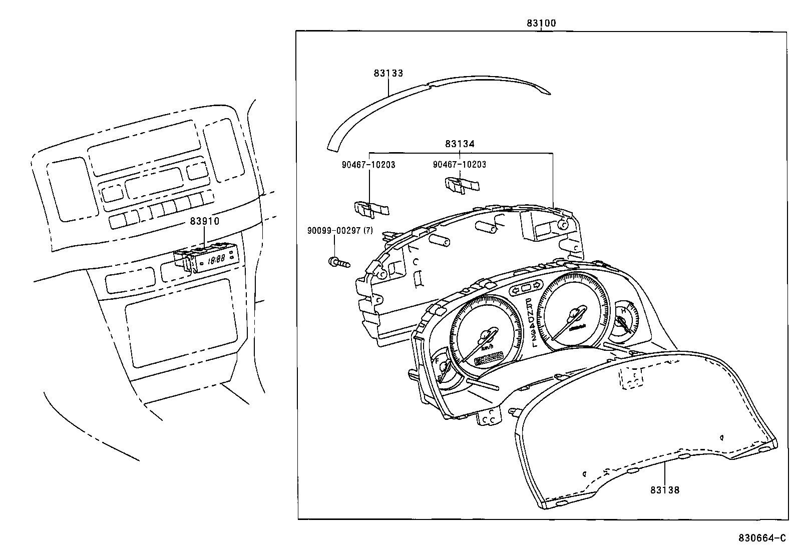 83910-22490 CLOCK ASSY product image